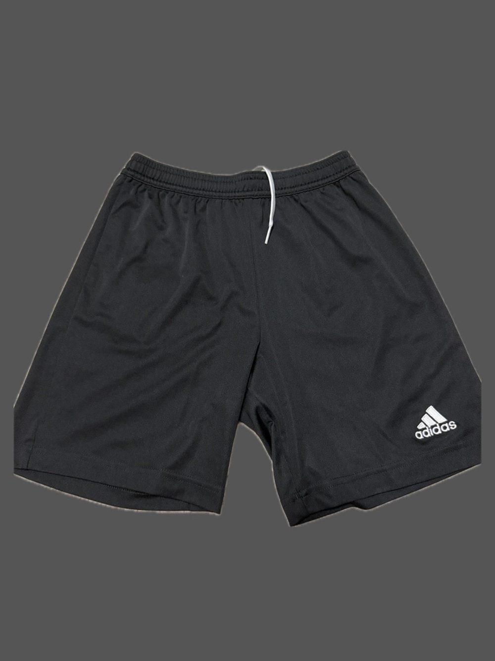 adidas Black Athletic Training Shorts with White Logo